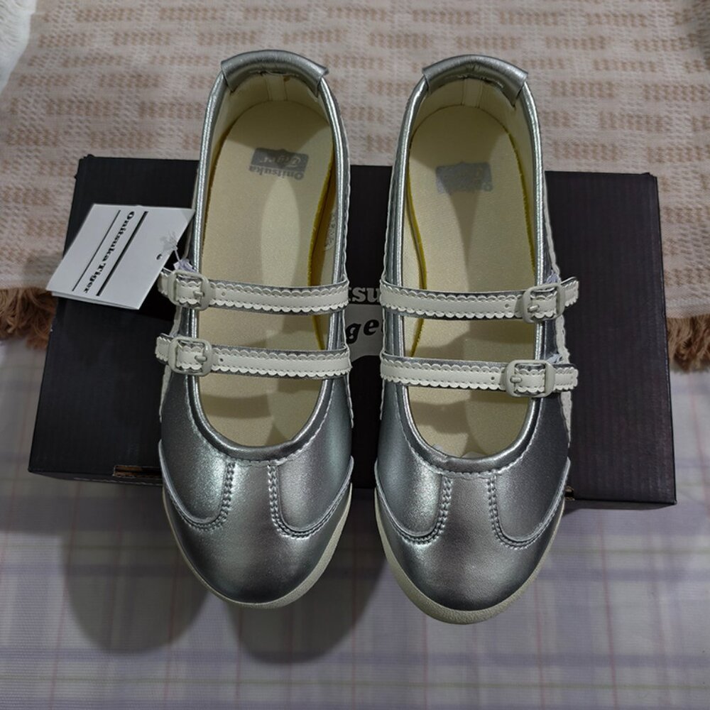 Onitsuka Tiger Silver Mary Jane Shoes